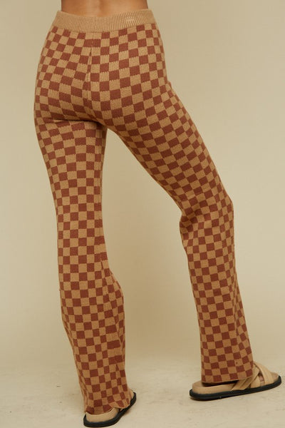 Checkered Sweater Pants - shopgypsyweed1969